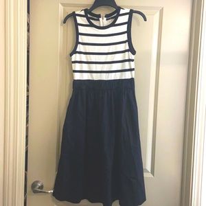 Kate Spade Mid Dress (Black/White Striped) S/M